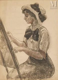 La peintre au chevalet
