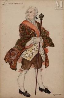 Projets de costume pour le théâtre Antoine, Le maitre de cérémonie