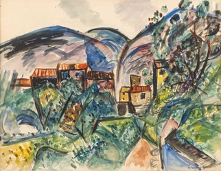 Paysage aux collines