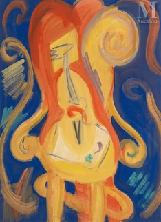 Violon sur le fauteuil de l'artiste
