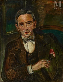 Portrait d'un intellectuel russe de Montparnasse (c.1930)