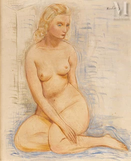 Nu assis, 1936