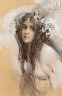 Jeune fille à la couronne de fleurs