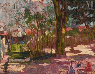 Enfants de l’artiste au parc