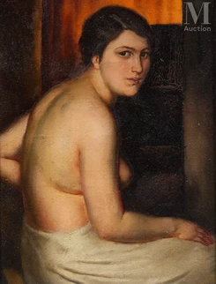 Femme nue assise