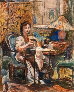 Femme à la tasse de thé