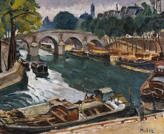 Péniches en bord de Seine