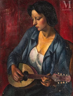 Kiki de Montparnasse à la guitare