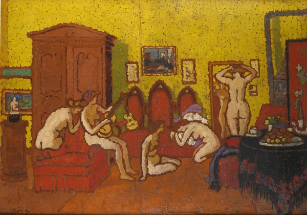 Nus dans l'atelier de la villa Róma